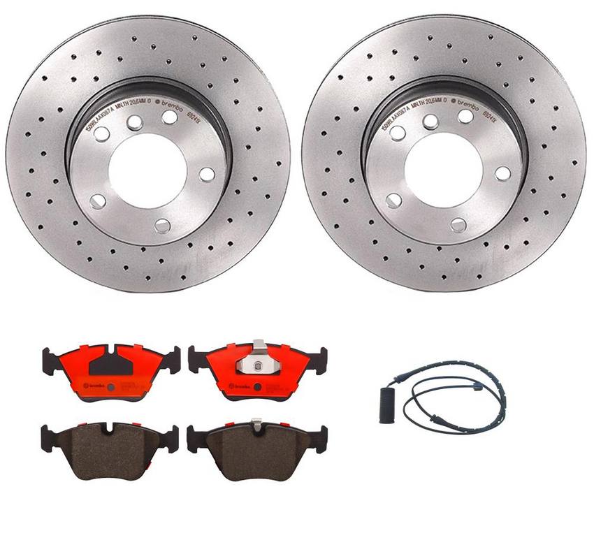 Brembo Brake Pads and Rotors Kit - Front (296mm) (Xtra) (Ceramic)